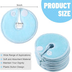 Tondiamo 28 Packs Soft g Tube Pads Holder Abdominal Feeding g Tube Button Cotton Pads Covers for Nursing Care(Light Blue)