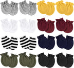 Newborn Baby Mittens No Scratch Cotton Elastic Wrist Gloves Infant Toddler Mittens for Baby Boy Girl 0-6 Months