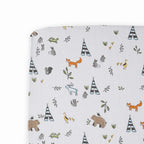 Little Unicorn Premium Crib Sheet | Breathable & Super-Soft Muslin Fabric (Forest Friends)