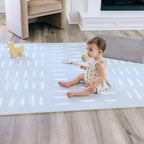 Baby Play Mats for Floor - Shoreline (4x6ft) - Premium EVA Foam Play Mat for Babies & Toddlers - Perfect for Tummy Time, Crawling, Playroom - Stylish & Comfortable Kids Play Mat