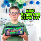 Original Stationery Dinosaur Slime Kit for Boys - Small Multicolor Original Style - Glow-in-The-Dark & Glitter DIY Slime Making Set with Lava, Blood & Dino Poop Effects