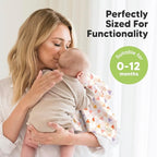 Organic Burp Cloths Baby Boy, Girl - 6-Pack Large Cotton Burping Cloths for Babies, Spit Up Rags, Super Absorbent, Ultra Soft Newborn Rag, Gender Neutral, Machine Washable, Durable (Prism)