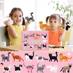 CiyvoLyeen Kitten Craft Kit Kids DIY Crafting and Sewing Set Kitty Cat Stuffed Animal Felt Plushies for Girls and Boys Educational Beginners Sewing Gift Ideas