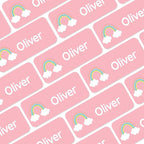 Personalized Name Labels for Kids (120) – Custom Waterproof & Durable Stickers for Clothing, Daycare, Office & School Supplies - Unicorns