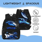 Space Planet Spaceship Backpack For Kids School Boys Girls Astronaut Planet Galaxy Lightweight Waterproof Ergonomic Bacakpack For Age 5-6 6-8 8-12 School Book Bag Daypack Outdoor Adventure