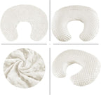Nursing Pillow for Bottle and Breastfeeding, Ergonomic Comfort Nursing Essentials for Mom and Baby, Feeding Support Pillow with Removable Cover, Easier and Healthier Nursing (White)