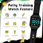 Potty Training Watch for Toddlers & Kids with Countdown, Flashing Lights, Fun Music or Vibration Alerts - Waterproof Interactive Toilet Training Reminder for Boys & Girls Ages 2-9