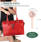 snawowo Mini Handheld Personal Portable Fan, Baby Stroller Fan, Car Seat USB or Battery Powered, with Flexible Tripod Clip on Student Bed Desk Bike Crib Treadmill Camping Traveling(Pink)