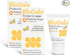 BioGaia Baby Probiotic Drops - Colic & Gas Relief + Vitamin D, 50-Day Supply, Safe for Newborns, Reduces Crying, Fussing, Colic, Gas, Spit-ups & Constipation, No allergens, Dairy or Soy (Pack of 2)