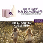 Hypoallergenic Baby Soap Bar for Sensitive Skin | Gentle Wash for Babies, Toddlers, Kids & adults | Relaxing Lavender Oil & Oatmeal | 5 Bars