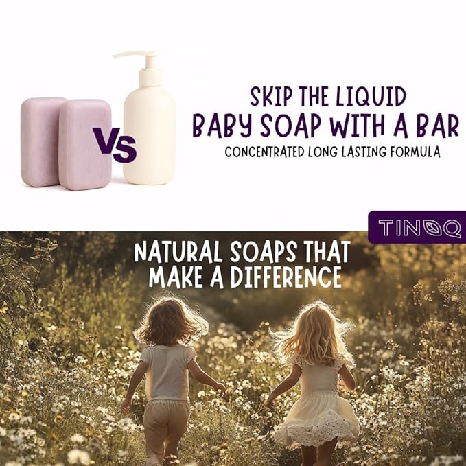 Hypoallergenic Baby Soap Bar for Sensitive Skin | Gentle Wash for Babies, Toddlers, Kids & adults | Relaxing Lavender Oil & Oatmeal | 7 Bars