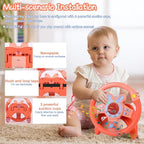 Steering Wheel Toy,Driving Steering Wheel Toy for Kids Backseat,Interactive Educational Learning Sensory Toy with Vibration,Simulated Car Toys with Light Songs for Infant Preschool Kids Toddler Gifts