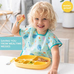 Bumkins Bibs - Toddler Bibs, Waterproof, Large for 1-3 Years, Short Sleeve