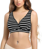 SUIEK 4 Pack Nursing Sleep Bra Maternity Bralette Cotton Breastfeeding Bras