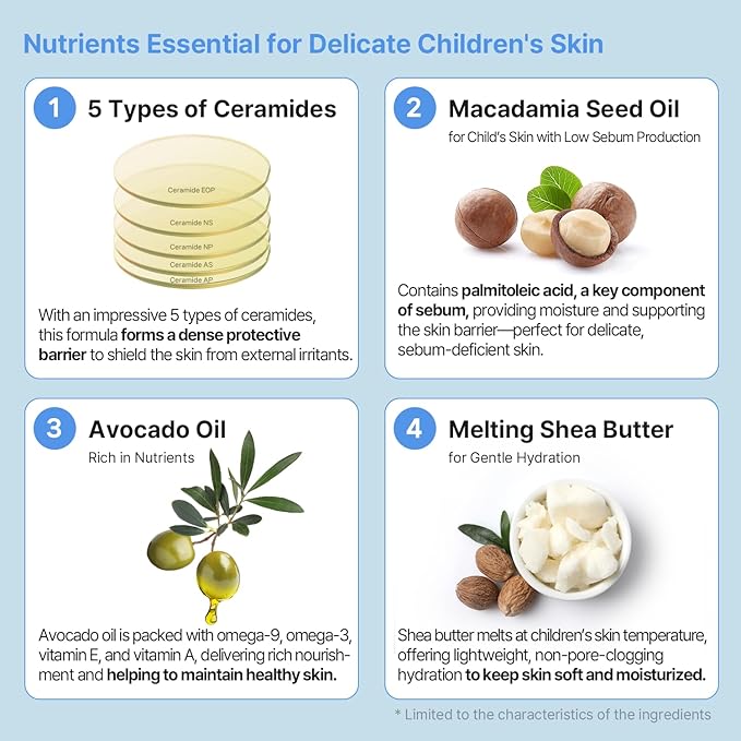 AVCA Ato 100-Hour Baby Cream for Dry, Sensitive Skin and Long-Lasting Moisture 200ml/6.76fl. oz.