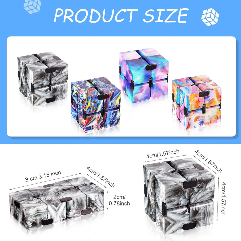 Galaxy Infinity Space Astronaut Infinity Toy Stress and Anxiety Relief Cool Hand Mini Kill Time Cube Toys for ADHD Teens Adults, 5 Styles (Graceful Style, 20 Pieces)