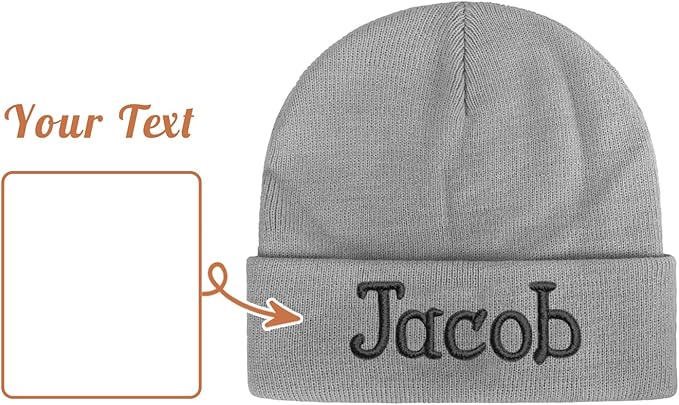 Custom Beanie Hats for Baby Girls Boys - Personalized Embroidered Beanies with Name for Infants Toddlers Adults
