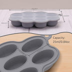 Silicone Baby Food Freezer Tray 2Pack Perfect Food Storage Containers for Homemade Baby Food, Fruit Purees, Breastmilk, Vegetable (Grey + Tan)