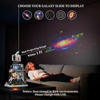 Alpine Observatory Lighting Building-Bricks Set with The Galaxy Projector, 2437 Pcs Space Themed Room Decor for Astronomy and Space Lovers