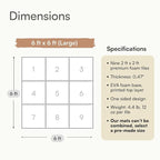 Lillefolk Baby Play Mat for Floor – 6x6ft Terracotta | Soft Non Toxic Premium EVA Foam Tiles for Tummy Time, Crawling & Playroom – Waterproof Interlocking Floor Mat for Babies & Toddlers (9 Tiles)