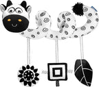 Car Seat Toys for Babies 0-6 Months,Hanging Rattle Toys for Crib Mobile, Baby Spiral Hanging Stroller Black and White High Contrast Toys for Newborn 0 3 6 9 12 Months Baby Boys Girls (Cow)