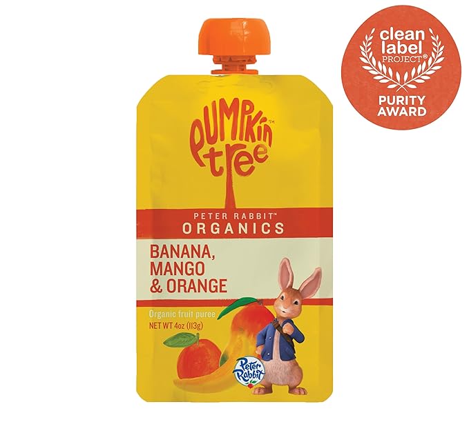 Pumpkin Tree Peter Rabbit Organics Mango, Banana and Orange Snacks, 4 Oz (Pack of 10)