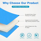 Foam Baby Play Mat: PU Leather Waterproof Kids Playmat - Trifold Floor Mat - Large Play Mat for Playpen Thick Pad Fodable Mattress Soft Toddler Mattress Infant Cushion for Preschool (Modern)