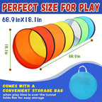 Moncoland Kids Play Tunnel Tent for Toddlers, Pack of 2 Colorful Pop Up Crawl Tunnel Toy for Baby or Pet, Collapsible Gift for Boy and Girl Play Tunnel Indoor and Outdoor Game