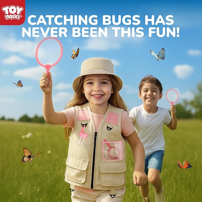 TOY Life Kids Explorer Kit with Bug Catcher for Kids, Bug Catching Kit with Bug Toys, Kid Safari Vest & Hat, Compass, Binoculars, Magnifying Glass, Educational Outdoor Toys Kid Adventure Kit