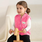 Baby Boys Girls Fleece Vest Zip Up Cute Bear Jackets Fuzzy Fall Winter Warm Clothes Newborn Outwear for Toddler Infant