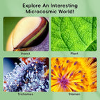 Microscope for Kids, 3'' Digital Handheld Kids Microscope with Adjustable Light, 1000X 1080P Pocket Portable Mini Micro Scope, Stem Toys for Ages 5-7 8-12 Teen Boys and Girls Educational Gifts, Orange