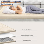 Baby Play Mat for Floor Tummy Time Mat Nursery Rug Muscle Area Rug Playroom Tatami 79"x138" Memory Foam 1.3" Thick Crawling For Babies,Toddlers, Infants, Kids,Floor(Beige)