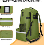 Car Seat Travel Bag for Airplane,Infant Seat Travel Bag with Shoulder Strap,Padded Car Seats Backpack with Reflective Stripes,Large Carseat Carrier Bag Travel Car Seat Cover,Green