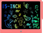LCD Writing Tablet for Kids, 15 Inch Colorful Electronic Doodle Board for Kids Age 3+ Toys Christmas Birthday Erasable Drawing Tablet Toddler Learning Toys