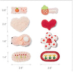 Hair Clips for Girls 16 Pcs No Slip Assorted Barrettes for Kids Bows Pink Red Cute Hair Accessories for Little Girls Teens Toddlers Child Kids Gifts