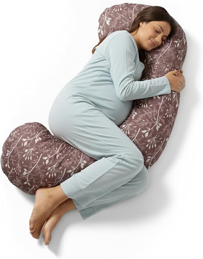 BellaMoon C Shaped Pregnancy Pillow for Sleeping (55 Inch) Maternity Body Pillow with Cooling Cover Soft Support for Women, Back, Legs, Belly C Pillow for Side Sleeping & Full Body pillows for adults