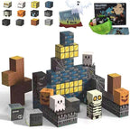 Magnetic Blocks Kids Spooky Town Building Kit Halloween Themed Toys Gift for Boys Girls & Adults(1 inch)