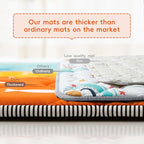 Baby Play Mat - Thicken 50x50 Inch Soft Foam Crawling Mat for Playpen & Floor, Non-Slip Waterproof Playmats for Infants & Toddlers, Portable Foldable & Machine Washable, Ocean World