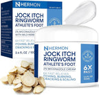 Hermon Jock Itch Antifungal Cream, Ringworm Treatment for Humans, Psoriasis Treatment, Psoriasis Scalp Treatment, Ringworm Cream for Humans, Foot & Body Balm, Provides Soothing Relief-100ml