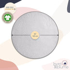 Byrd & Blume Round Baby Play Mat, Organic Cotton Soft Padded Nursery Floor Mat, Safe Hypoallergenic Baby Mat, Reversible, Foldable, Portable Infant Tummy Time Mat Fits Tents & Playpens (40"x40") Gray