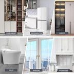 Refrigerator Lock 2 Packs, Baby Proofing Fridge Locks with Silicone Wire Protection & Key - Easy Install Surface-Friendly for Freezer & Refrigerator, Black & White