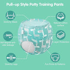 Baby Cotton Training Pants 6 Packs Toilet Training Underpants Absorbent Toddler Potty Training Underwear 2T-5T
