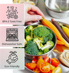 Children's 304 18/8 Stainless Steel Dinnerware Set | 1 Plate (21 cm) and 1 Bowl (10 ounces) | Matte Finish | 100% BPA Free | Non-Toxic | Dishwasher Safe