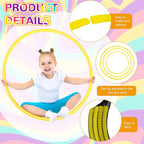 Shappy 6 Pcs Exercise Hoop Detachable Adjustable Plastic Toy Playground Toys Colored Hoop Circles for Teens Games Gymnastics Dog Agility Equipment Party Decor