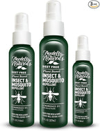 Deet-free Insect & Mosquito Repellent Travel Pack (2, 4, 8oz) – Nice Smelling Insect Repellent with Lemongrass Oil Safe for Pets and Kids – Bug Spray for Mosquitoes, Gnats, Black Flies, and No-see-ums