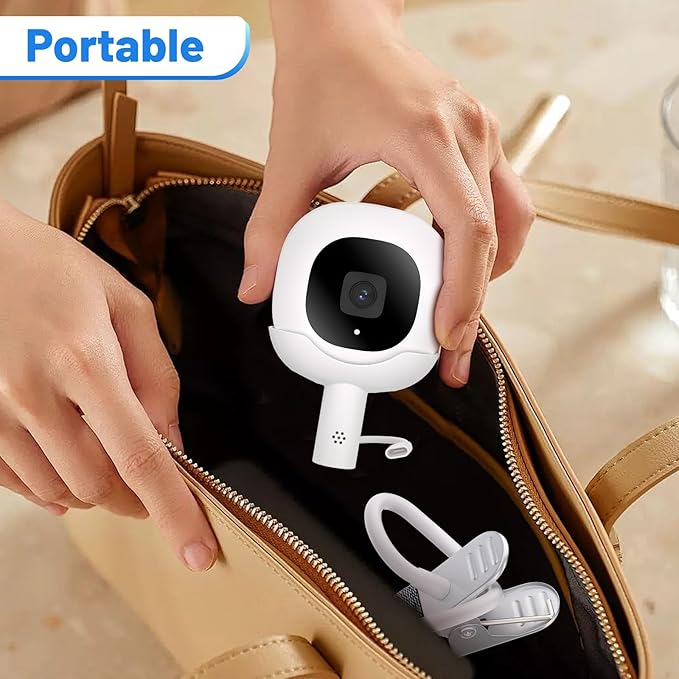 Upgraded Baby Monitor Clip Charger Mount for Nanit Pro/Plus/Original Cameras with Type-C Charging Port Connector Mount Portable Camera Holder for Travel & Crib,Temperature and Humidity Display