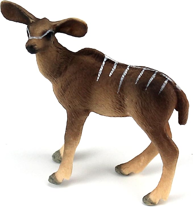 FUNSHOWCASE African Jungle Animals Red Lesser Kudu Female Toy Figure Realistic Plastic Figurine Height 2.5-inch