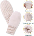 Basic Winter Baby Beanie Gloves Boys Girls Knitted Hat Pompom Kids Earflap Hats Warm Infant Toddler Beanie Mittens Set