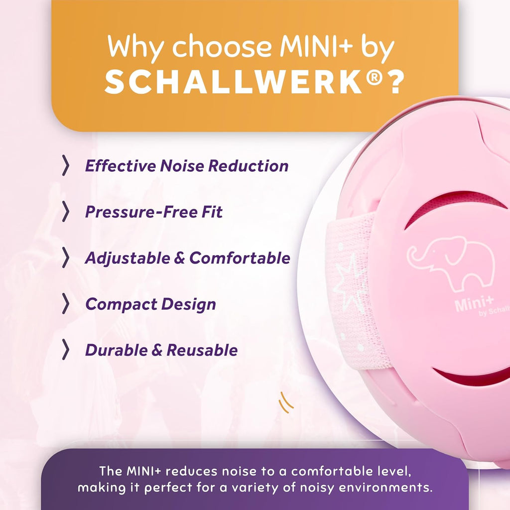 Schallwerk ® Mini+ Baby Ear Muffs – Infant Noise Cancelling Headphones, Toddler Ear Protection, Baby Headphones for Noise