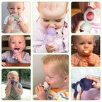 Bessentials Baby Fresh Fruit Food Feeder - 2 Pack Silicone Mesh Feeders for Infant Safe Self Feeding |3 Sizes Food Pouches Included| Suitable for Baby 4m+ (Light Pink & Grass Green)